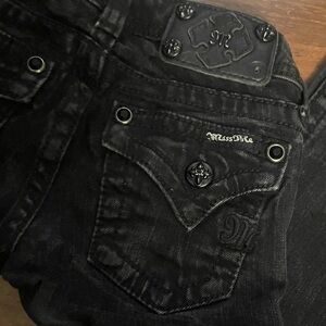 Miss Me Girls Charcoal Embellished Jeans- Nice Condition